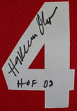 Rockets Hakeem Olajuwon "HOF 08" Signed Red Mitchell & Ness Jersey BAS Witness