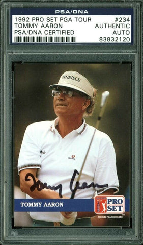 Tommy Aaron Authentic Signed Card 1992 Pro Set PGA Tour #234 PSA/DNA Slabbed