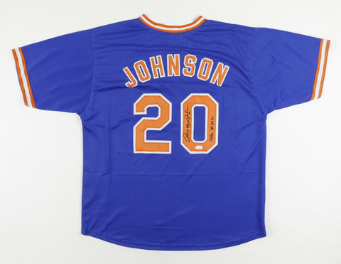Howard Johnson Signed Mets Jersey Inscribed "30/30" & "'87, '89, '91" (JSA COA)