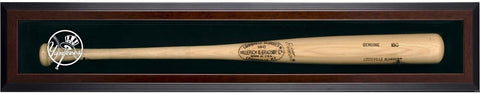 New York Yankees Logo Brown Framed Single Bat Display Case - Fanatics