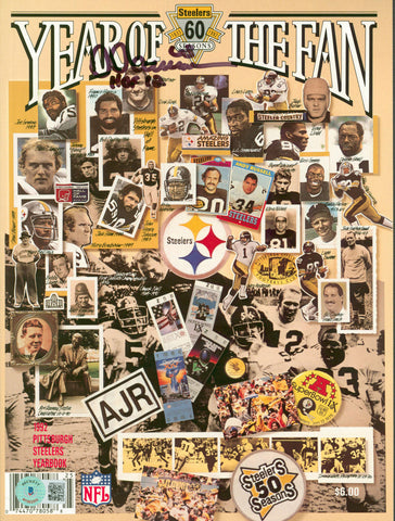 Steelers Dermontti Dawson HOF 12 Signed 1992 Official Yearbook BAS Wit #WQ32374