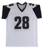 Marshall Faulk Authentic Signed White Pro Style Jersey Autographed BAS Witnessed