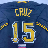 Autographed/Signed Oneil Cruz Pittsburgh Black Baseball Jersey JSA COA