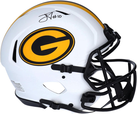 Jordan Love Packers Signed Riddell Lunar Eclipse Alternate Speed Helmet