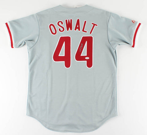 Roy Oswalt Signed Philadelphia Phillies Majestic Jersey (JSA COA) 2005 NLCS MVP