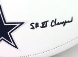 Lee Roy Jordan Autographed Cowboys Logo Football w/ SB VI Champs- Beckett W*Blk