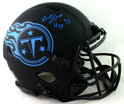 Earl Campbell Signed Titans F/S Eclipse Authentic Helmet w/ HOF - Beckett W Auth