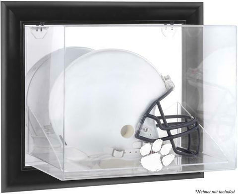 Clemson Tigers Black Framed Wall-Mountable Helmet Case