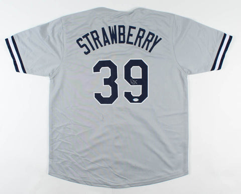 Darryl Strawberry Signed New York Yankees Jersey (PSA COA) 3xWorld Series Champ