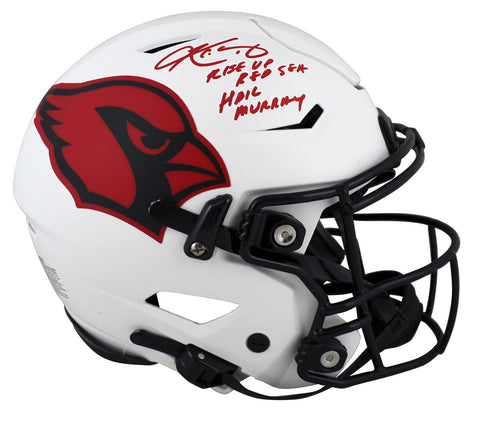 Cardinals Kyler Murray 2x Insc Signed Lunar Speed Flex Full Size Helmet BAS Wit