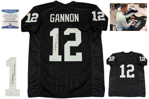Rich Gannon Autographed SIGNED Jersey - Beckett Authentic - 2002 NFL MVP - Black
