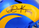 Eric Dickerson Autographed F/S LA Rams 2020 Speed Helmet With HOF-Beckett W Holo