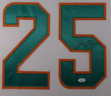XAVIEN HOWARD (Dolphins white TOWER) Signed Autographed Framed Jersey JSA