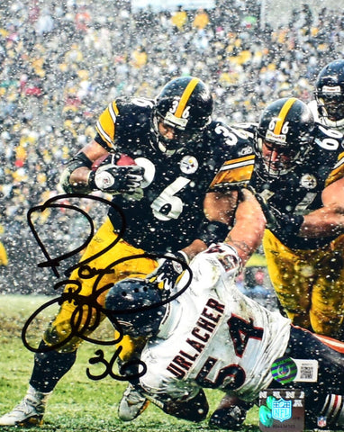 Jerome Bettis Autographed Steelers 8x10 Urlacher Snow Photo- Beckett W Hologram