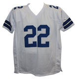 Emmitt Smith Autographed/Signed Pro Style White XL Jersey BAS 28322