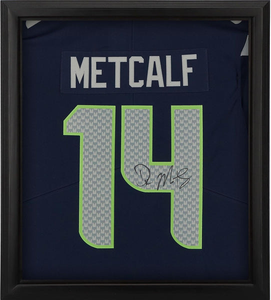 DK Metcalf Seattle Seahawks Framed Signed Nike Navy Limited Jersey Shadowbox