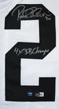 Rocky Bleier Autographed White Pro Style Jersey w/ 4x SB Champs-Beckett W Holo