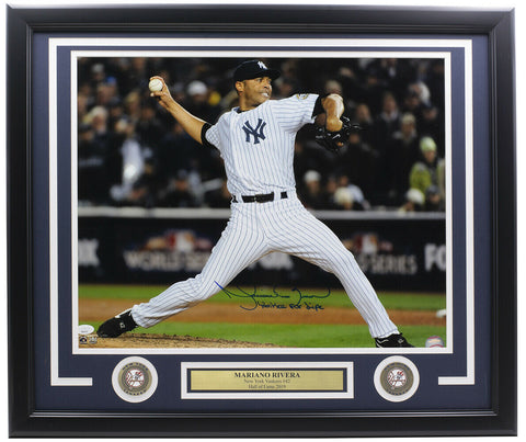 Mariano Rivera Signed Framed New York Yankees 16x20 Yankee For Life Photo JSA