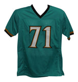 Tony Boselli Autographed/Signed Pro Style Teal XL Jersey BAS 33188