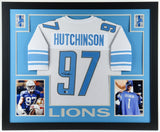 Aidan Hutchinson Signed 35x43 Framed Detroit Lions Jersey (JSA COA) #2 Pick 2022