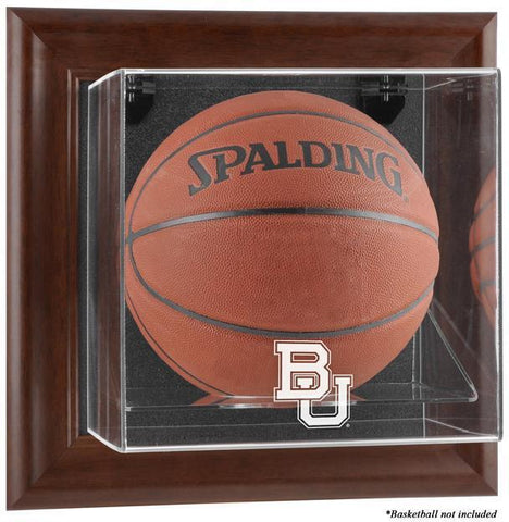 Baylor Bears Brown Framed Logo Wall-Mountable Basketball Display Case
