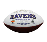 Haloti Ngata Signed Baltimore Ravens Embroidered White NFL Football