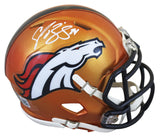 Broncos Champ Bailey Authentic Signed Flash Speed Mini Helmet BAS Witnessed