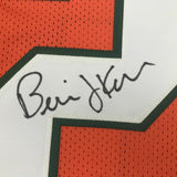 Autographed/Signed BERNIE KOSAR Miami Hurricanes Orange College Jersey JSA COA