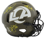 Rams (3) Bettis, Dickerson & Faulk Signed STS F/S Speed Proline Helmet BAS Wit
