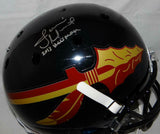 Jameis Winston Signed *Silver Seminoles F/S Black Helmet W/ Heisman- JSA W Auth
