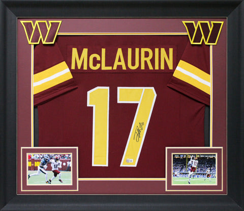 Terry McLaurin Authentic Signed Maroon Alternate Pro Style Framed Jersey BAS Wit