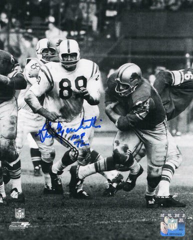 Gino Marchetti Signed Colts vs Lions Action 8x10 Photo w/HOF'72 - (SCHWARTZ COA)