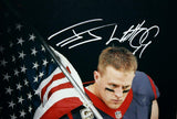 JJ Watt Autographed Houston Texans 16x20 American Flag Photo- JSA W Auth/Holo