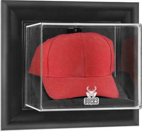 Milwaukee Bucks (2006-2014) Black Framed Wall- Cap Display Case - Fanatics