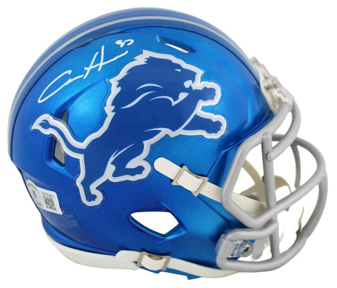 Lions Aidan Hutchinson Authentic Signed Flash Speed Mini Helmet BAS Witnessed