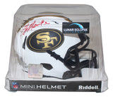 Garrison Heart Autographed San Francisco 49ers Lunar Mini Helmet Beckett 35570