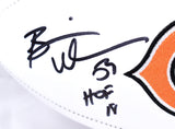 Brian Urlacher Autographed Chicago Bears Logo Football w/ HOF *L- Beckett W Holo