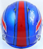 Thurman Thomas Autographed Buffalo Bills Flash Speed Mini Helmet-Beckett W Holo