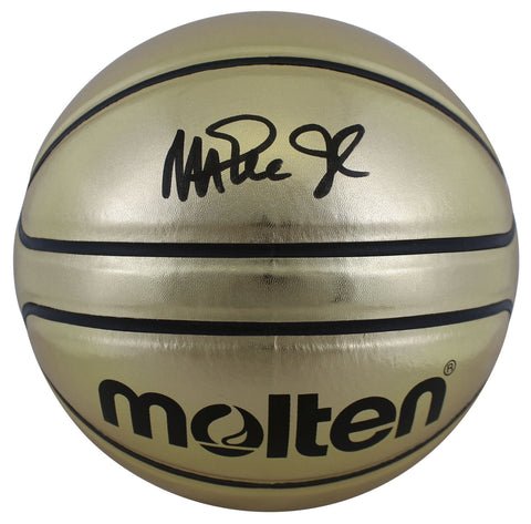 Lakers Magic Johnson Authentic Signed Gold Molten Basketball BAS Witnessed
