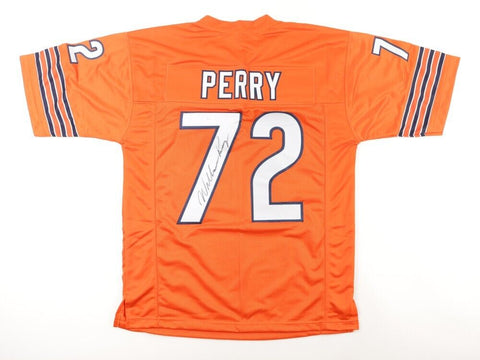 William Perry Signed Orange Chicago Bears Jersey (JSA COA) 1986 Super Bowl XX