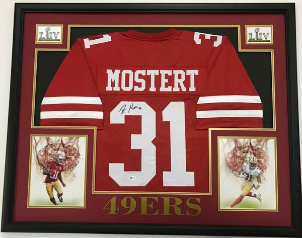 RAHEEM MOSTERT Autographed SAN FRANCISCO 49ERS Custom Framed Jersey