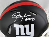 Lawrence Taylor Signed NY Giants Flat Black Mini Helmet w/HOF - Beckett W *White