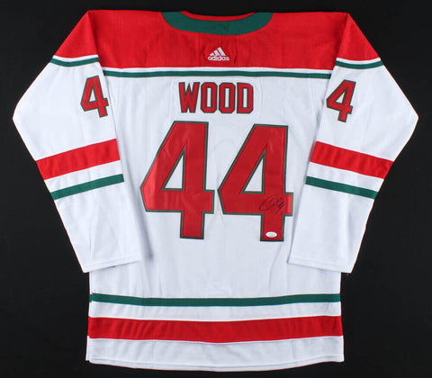 Miles Wood Signed New Jersey Devils Custom on Ice Jersey (JSA COA) Left Winger
