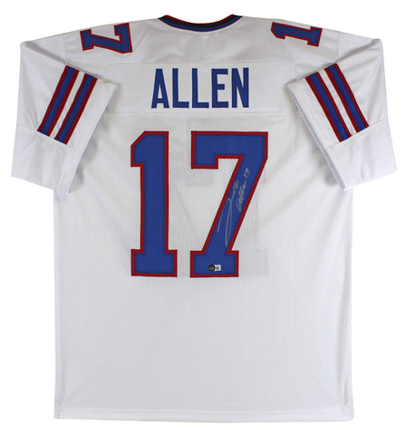 Josh Allen Authentic Signed White Pro Style Jersey Autographed BAS Witnessed