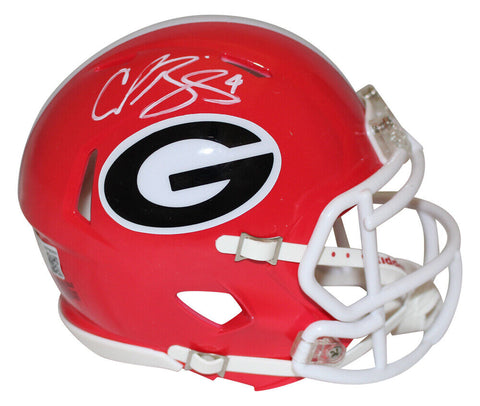 Champ Bailey Autographed Georgia Bulldogs Speed Mini Helmet Beckett 35563