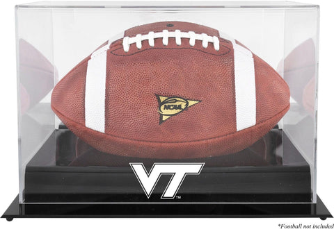Virginia Tech Hokies Black Base Team Logo Football Display Case