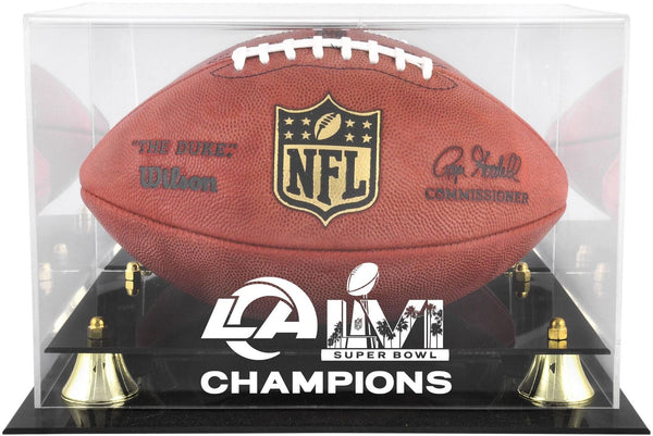Los Angeles Rams Super Bowl LVI Champs Golden Classic Football Display Case