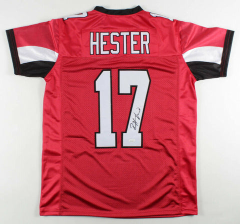 Devin Hester Signed Atlanta Falcons Red Jersey (JSA COA) All Time Return Leader