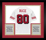 FRMD Jerry Rice 49ers Signed White Throwback Mitchell & Ness Authentic Jersey