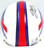 AJ Epenesa Autographed Buffalo Bills 2021 Mini Helmet-Beckett W Hologram *Black